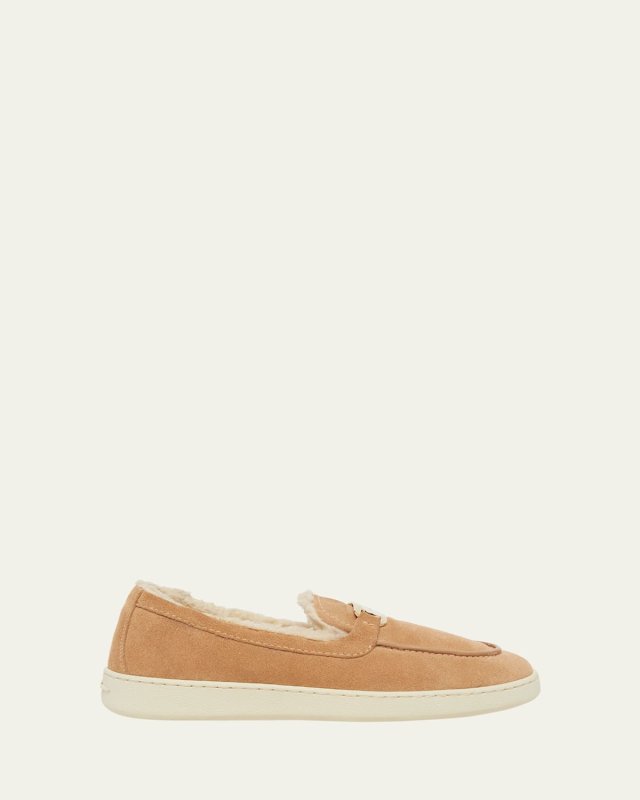 Crio Suede Logo Strap Casual Loafers
